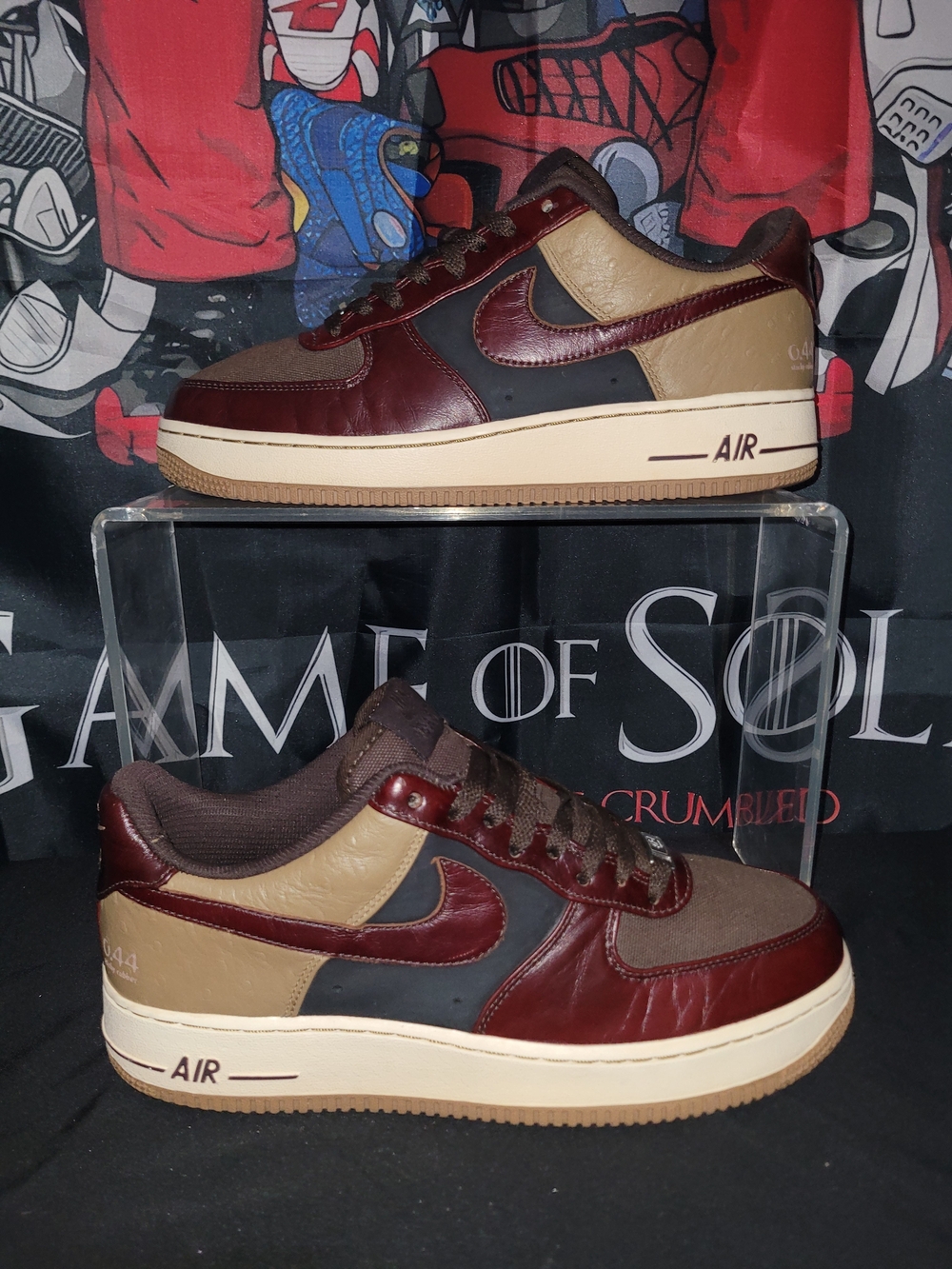 Nike Air Force 1 Low Top Leather Sneakers Dj Clark Kent Est Vs Wst